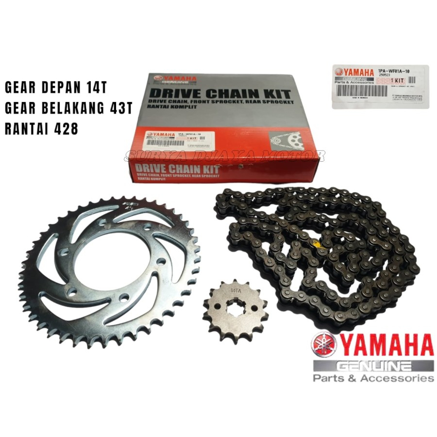 Gear Set Gearset GirPaket Set Rantai set 1PA Vixion New Nvl 2013-2014 original 1PA-WF01A-10