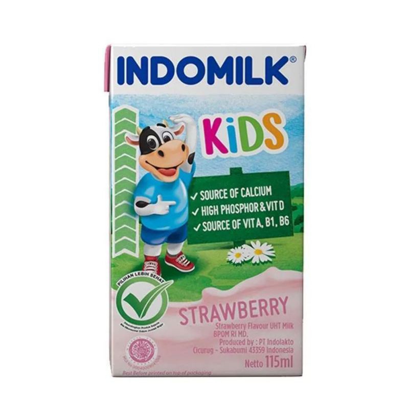 

Indomilk Strawberry Susu UHT 115 mL susu kotak