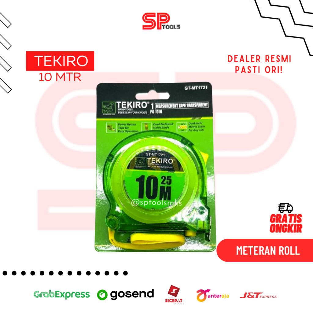 METERAN ROLL / METER ROL 10 METER 10M TEKIRO GT-MT1721 TRANSPARANT