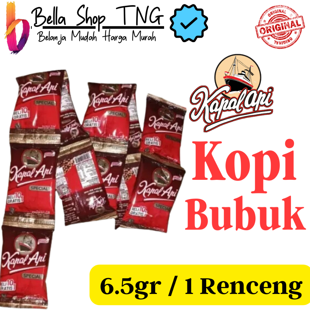 

Kapal Api Kopi Bubuk Special Merah 6 gr 10 Sachet / 1 Renceng