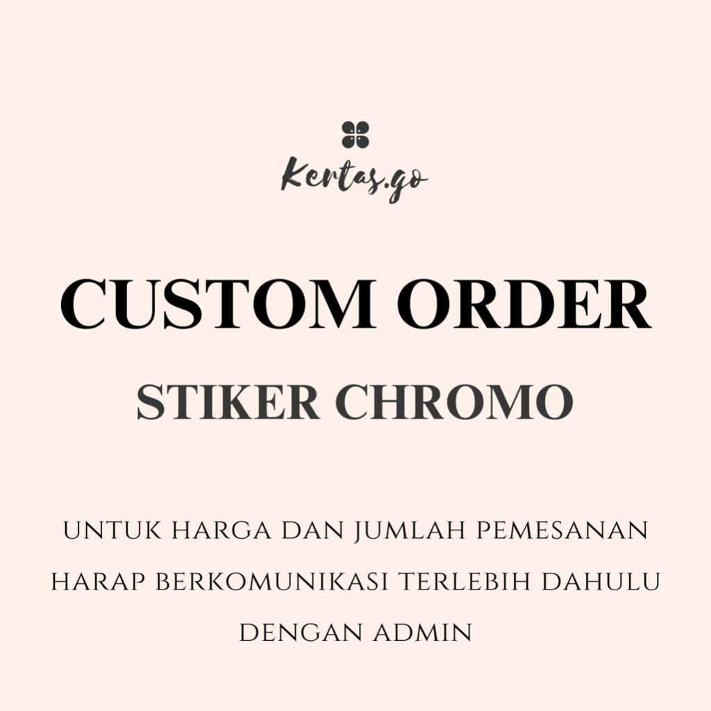 

KERTAS.GO - [CUSTOM STIKER CHROMO] 1 DAY PROCESS CUSTOM STIKER LABEL TERMURAH DAN BERKUALITAS TINGGI