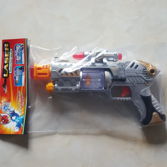 Mainan tembakan laser sound gun