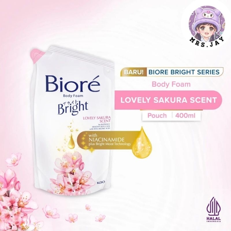 [Mrs.Jay] Biore Bright Lovely Sakura Sabun Mandi  800ml