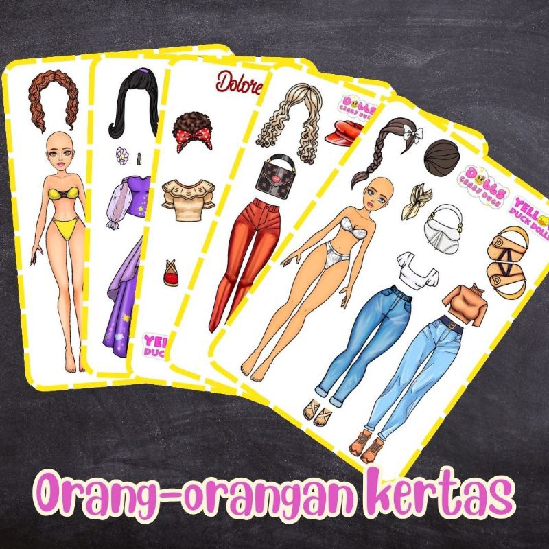 BP-BP an BARBIE JADUL ORANG-ORANGAN BONGKAR PASANG KATEMADE PAPER DOLL BONEKA KERTAS MAINAN BONEKA B