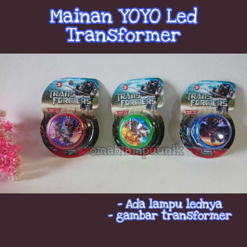 Mainan Anak Yoyo Lampu Yoyo Led Karakter Transformer Avenger Murah