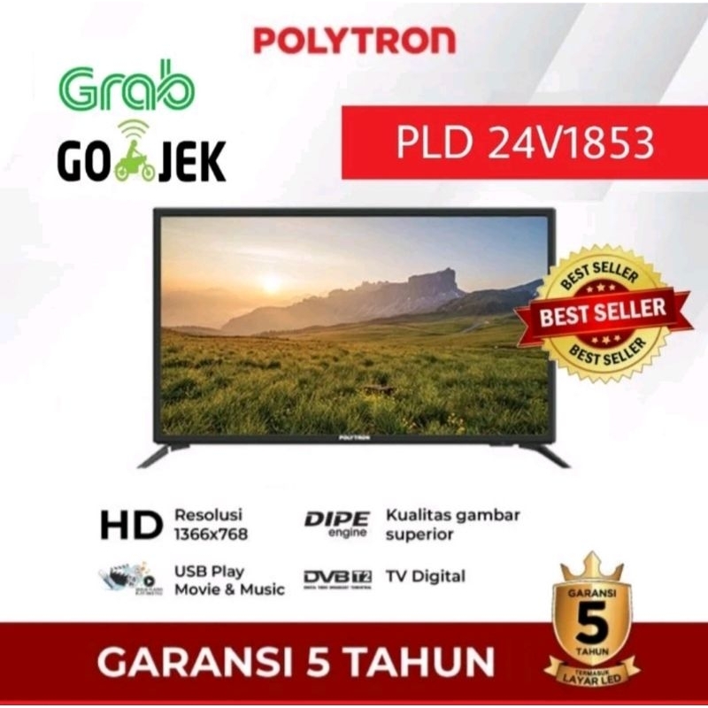 Polytron LED TV digital 24 inch