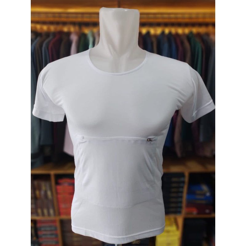 Baju Kaos Haji Kantong Doraemon ( Saku Muka )