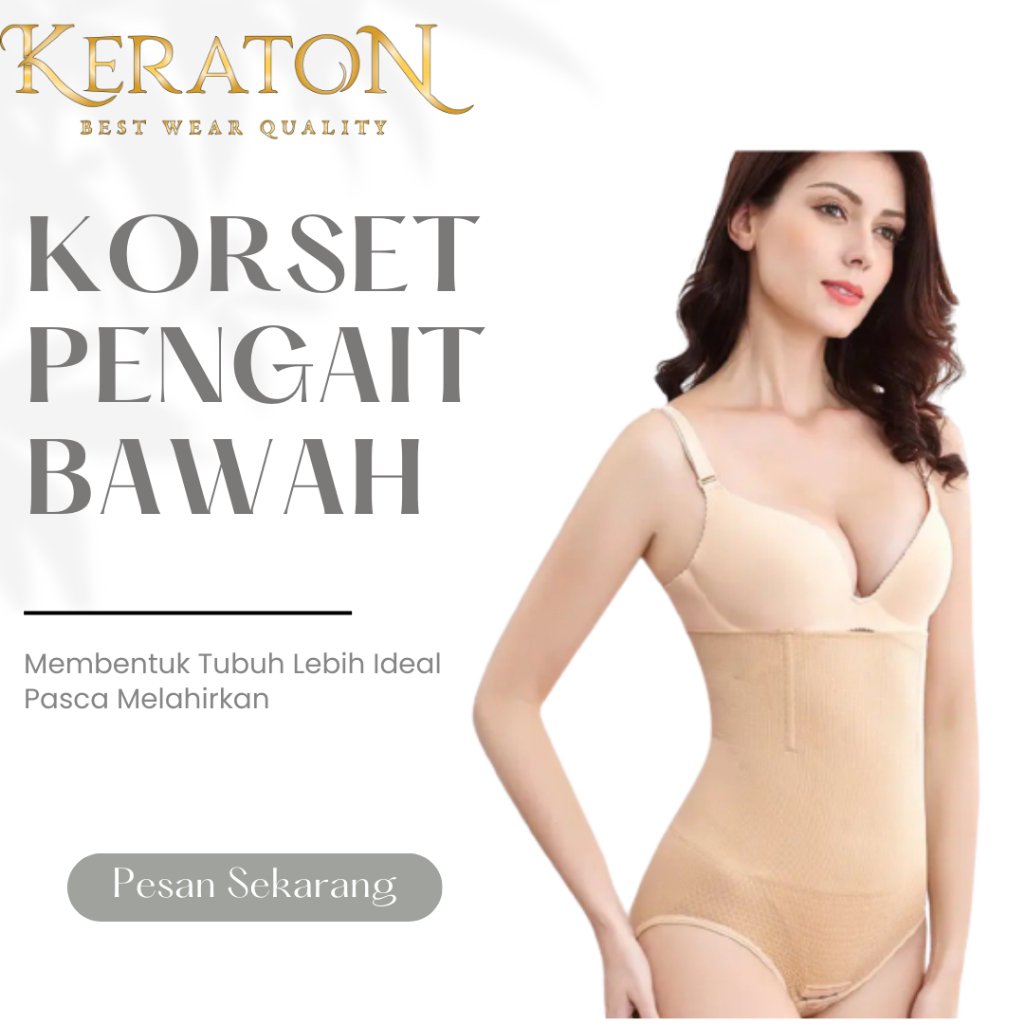 TERMURAH Korset Pelangsing Perut Wanita dengan pengait dibagian Bawah / Pelangsing Pinggang Meningka