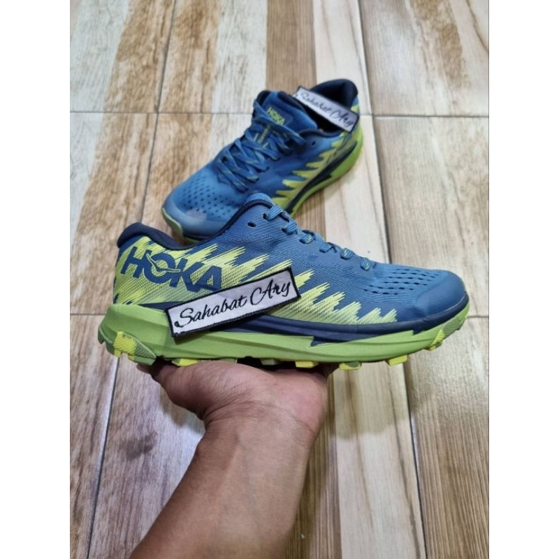 Sepatu Hoka One One Torrent 3 Bluesteel Dark Citron