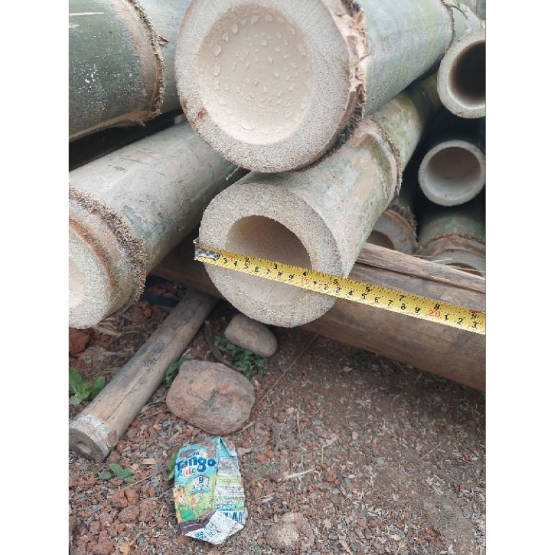 Bambu Petung Bulat Utuh Bahan Layang2 Panjang 1 Meter Ajir Kerajinan Dll