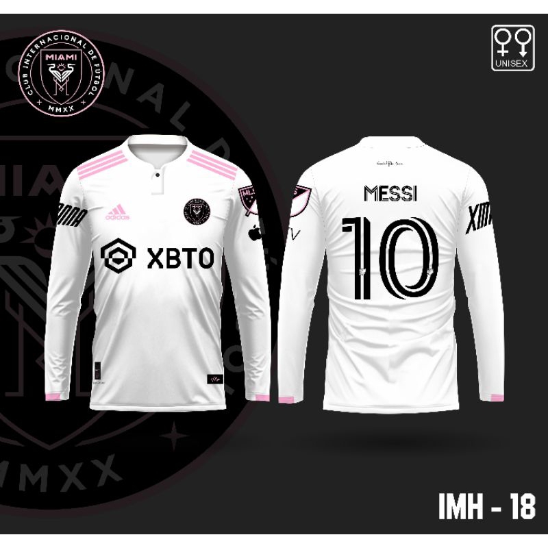 Kaos jersey inter Miami baju Messi inter Miami Lengan Panjang