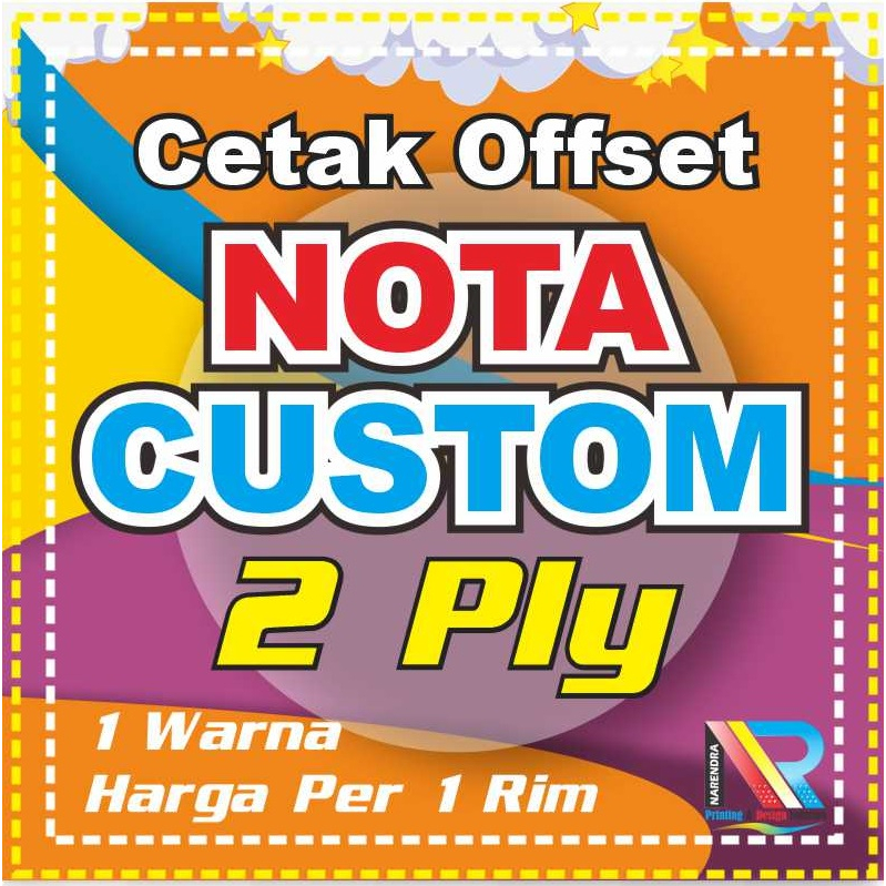 

NOTA CUSTOM 2 ply 1 rim | 100 lbr | OFFSET | 1WARNA | Gratis Garis Cacah & Desain | Bisa Bernomor | Murah | percetakan narendra