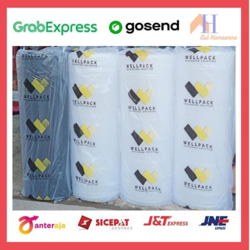 

Bubble Wrap Roll Wellpack 125 cm x 50 m - Hitam & Bening