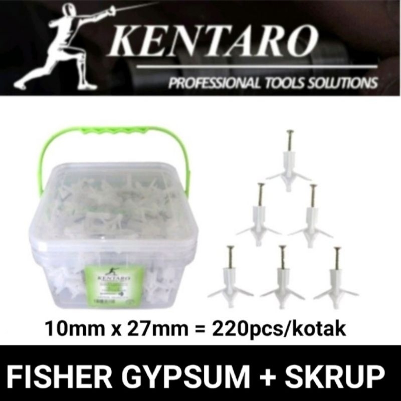 visher / fiser / piser gypsum + skrup Kentaro / kotak