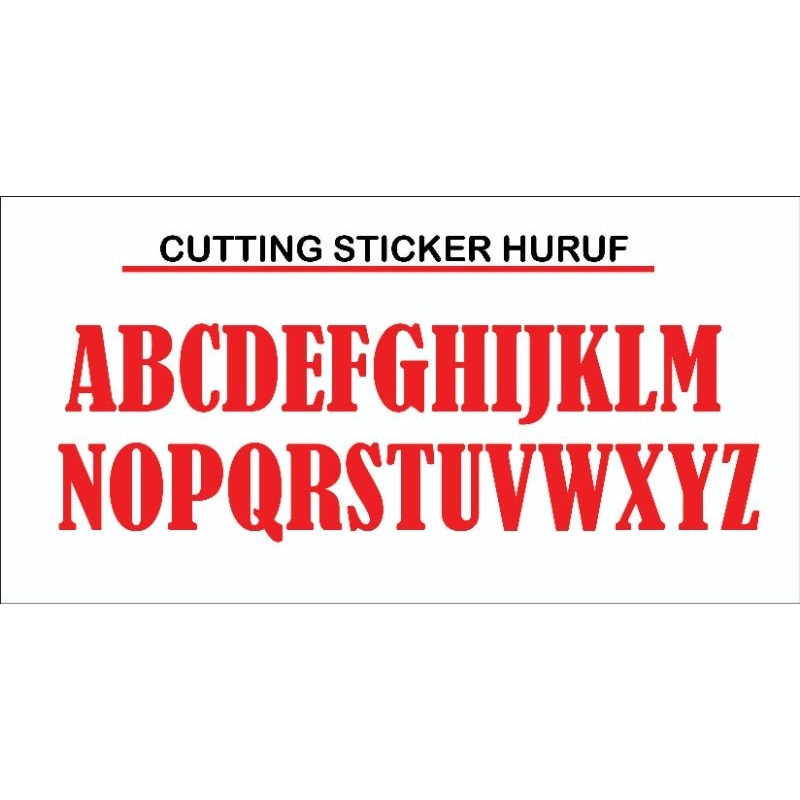 

STICKER CUTTING HURUF UKURAN 7cm/ STICKER CUTTING/ STICKER GEROBAK / STICKER ETALASE