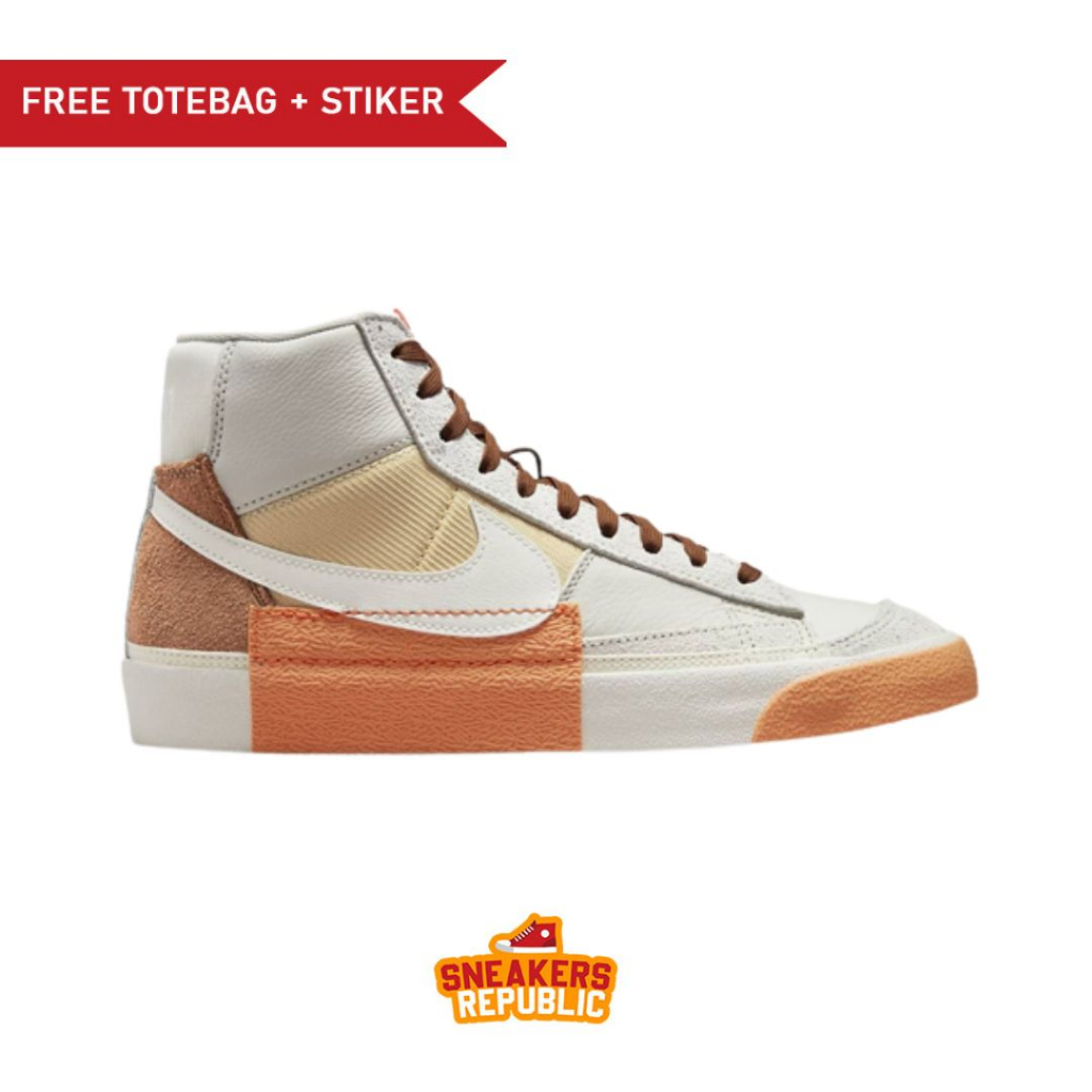 SEPATU NIKE BLAZER MID 77 PRO CLUB LIGHT BONE MEN ORIGINAL RESMI BNIB