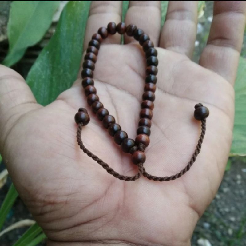 gelang tasbih stigi 33 laut kayu bertuah 1kodi 20pcs