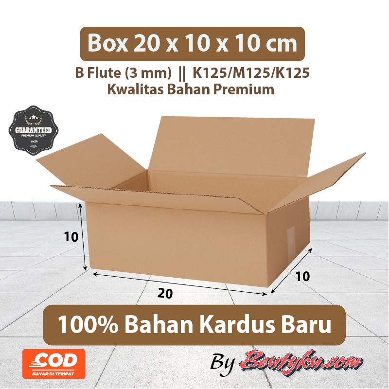

Kardus packing baru 20 cm x 10 cm x 6 cm | 20x10x10 cm kualitas premium karton box polos single wall tebal 3mm