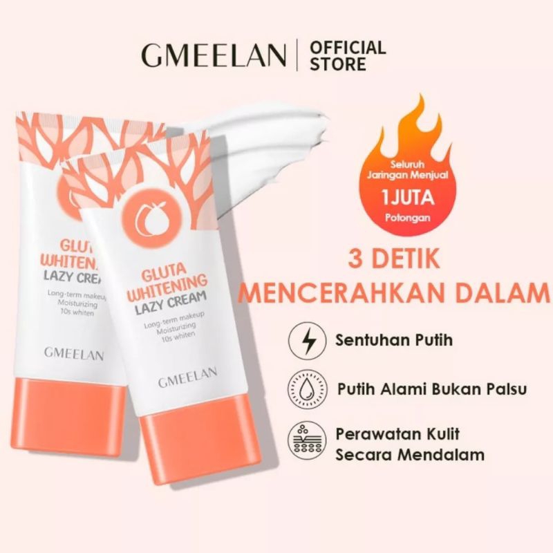GEMEELAN Gluta Whitening Lazy Cream - Day Crem Set Putih Wajah