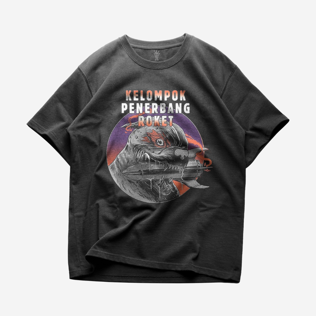 KAOS BAJU KELOMPOK PENERBANG ROKET | T-SHIRT BAND METAL MUSIK ROCK | KPR | TEE OVERSIZE HITAM VINTAG