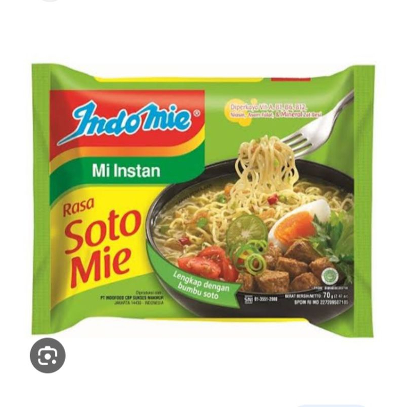 

Indomie mi kuah rasa soto 6 pcs