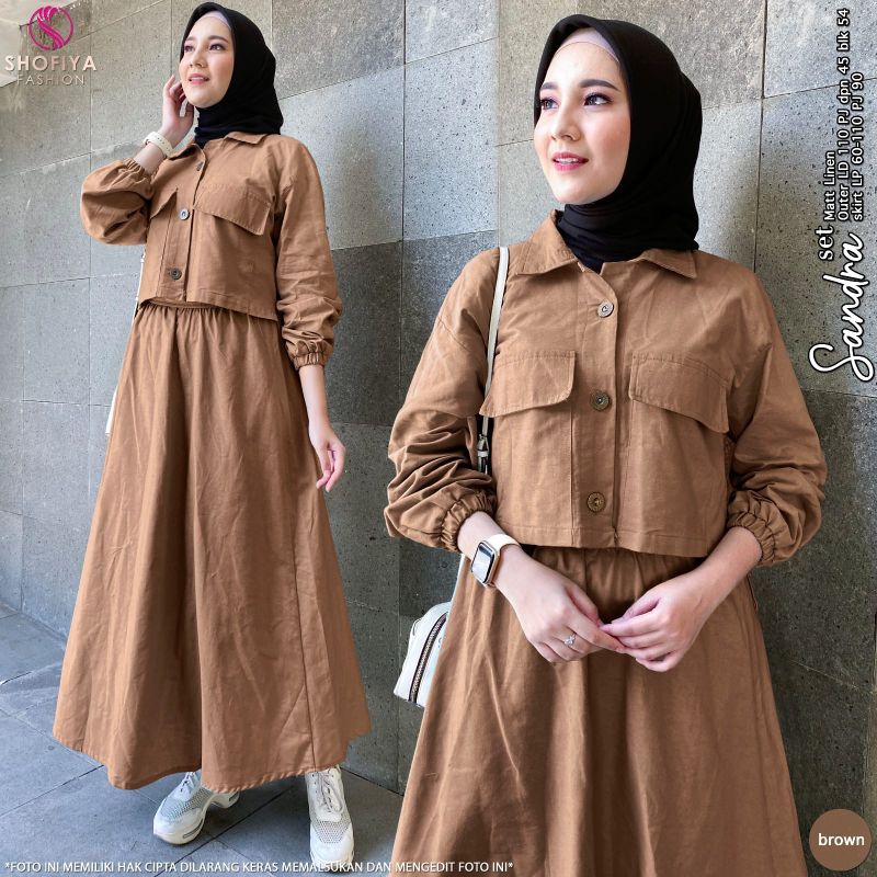 Baju Wanita SANDRA Set By Shofiya/Bahan Linen