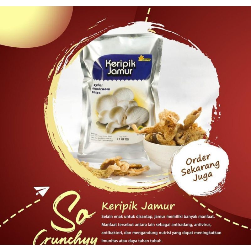 

KERIPIK JAMUR KWALITAS SUPER LEVINA SNACK ENAK DAN RENYAH