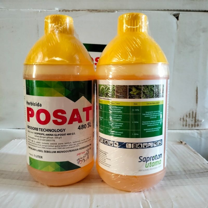 Obat Rumput Herbisida Posat 480 SL 1 Liter Pembasmi Rumput Tuntas Sampai Akar