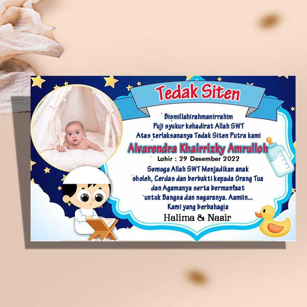 

cetak Kartu / Setiker Kartu label Tasyakuran Aqiqoh, Kelahiran anak, khitanan dan lain w5