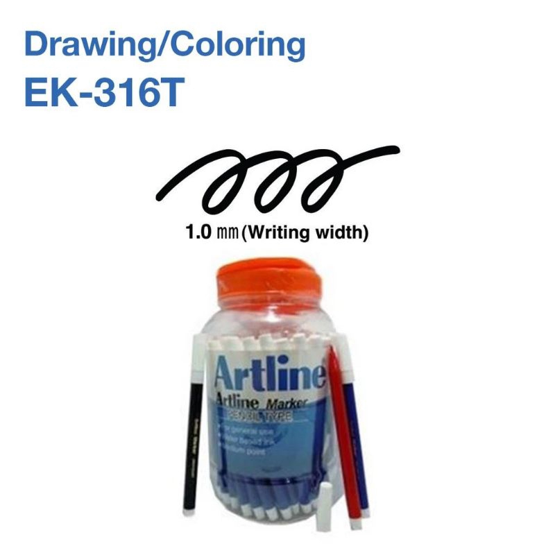 

(1Toples) ARTLINE Spidol Mewarnai Marker Toples EK-316 T