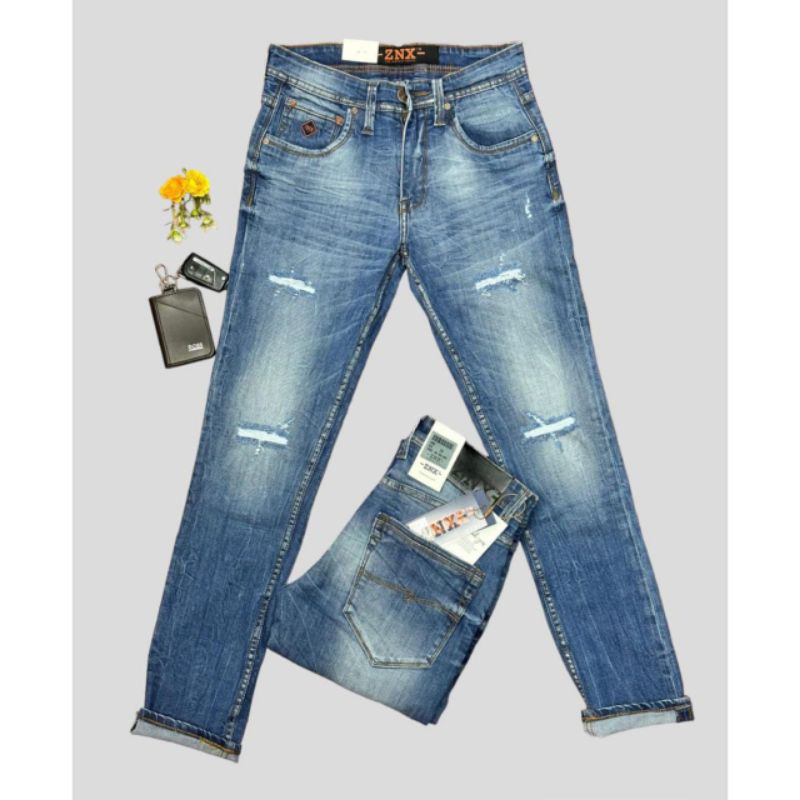 CELANA PRIA JEANS PANJANG SOBEK TERBARU/JEANS PANJANG SOBEK/CELANA JEANS PRIA/JEANS SOBEK