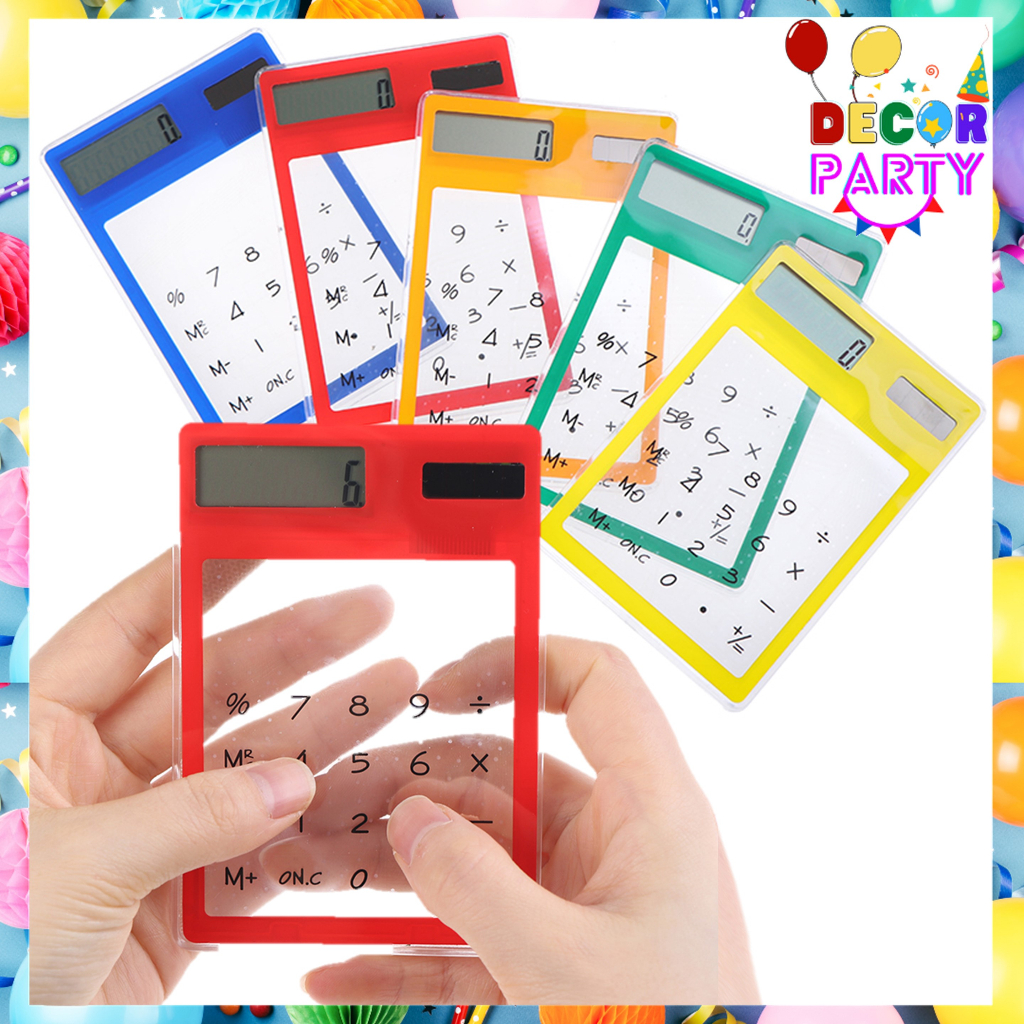 

DP Kalkulator Transparan 8 Digit Mini Aesthetic Calculator Mini Portable Ultra Tipis L Touchscreen Kalkulator Kecil Tenaga Surya Simple Untuk Sekolah Dan Kantor