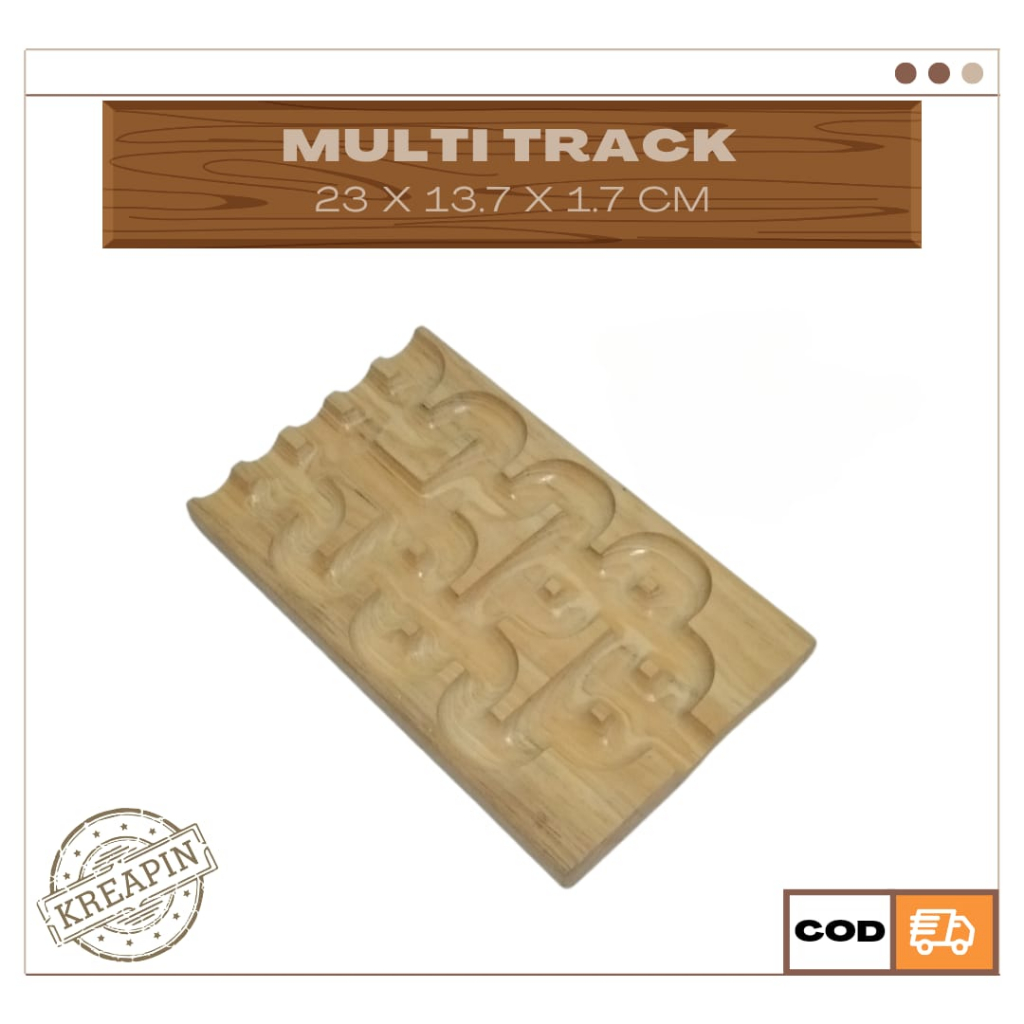 Kreapin MR Multi Track - ASMR Marble Run Race Lintasan Balap Kelereng Edu Game Kayu Multi Track Cust