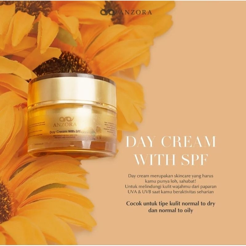 ANZORAA BEAUTY || DAY CREAM WITH SPF ANZORA MENCERAHKAN