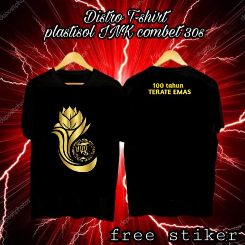 KAOS SATU ABAD TERATE EMAS -KAOS KENANGAN 1 ABAD PSHT