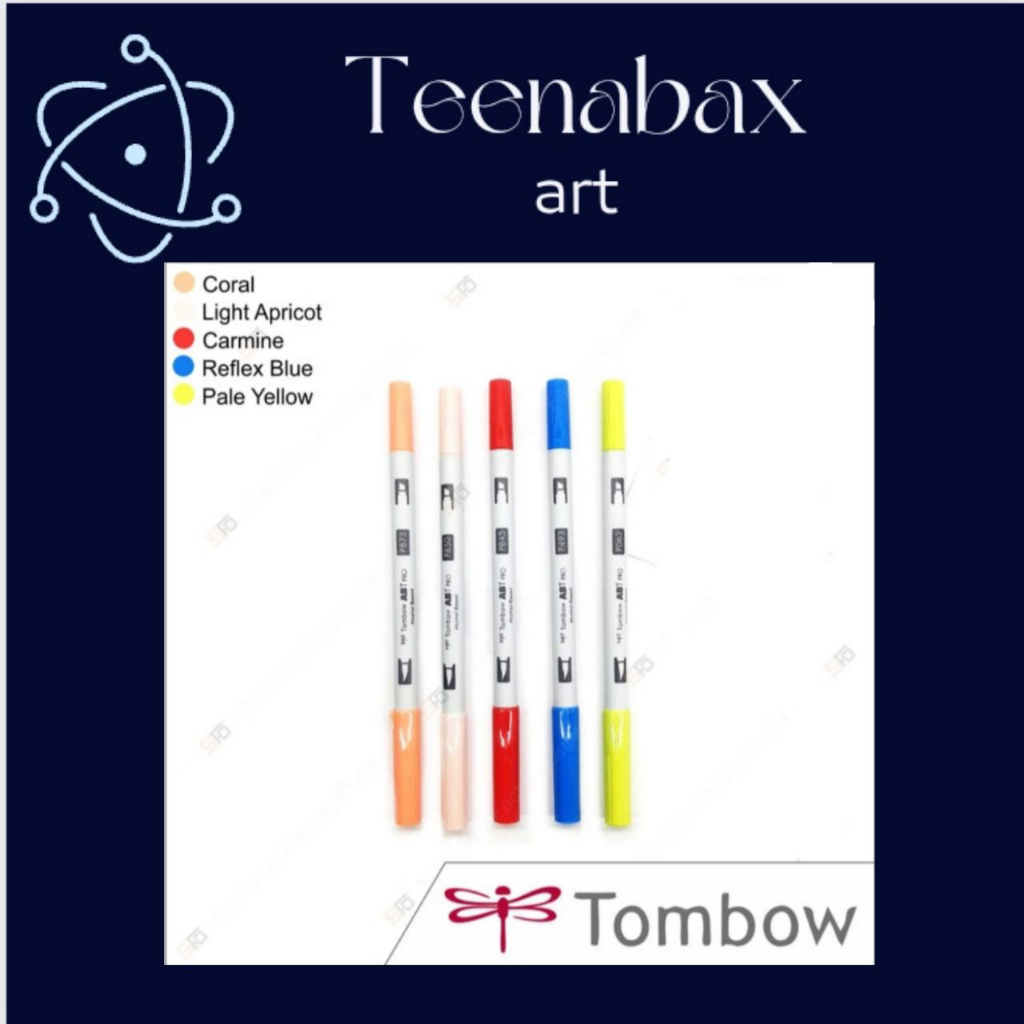 

dual brush pen tombow pro ABT satuan varian warna coral