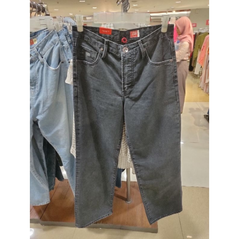 Celana jeans wanita model kulot logo jeans original new arrival