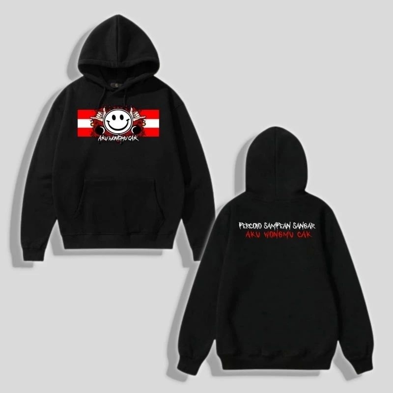 HOODIE DISTRO AWC AKU WONG MU CAK BAHAN PREMIUM COMBAD MURAH DESAIN TERBARU BISA COD