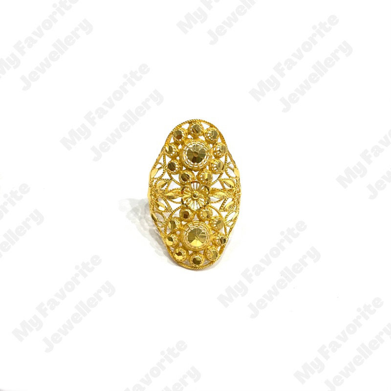 Cincin Koin Matahari Uk16 Emas Asli Kadar 700