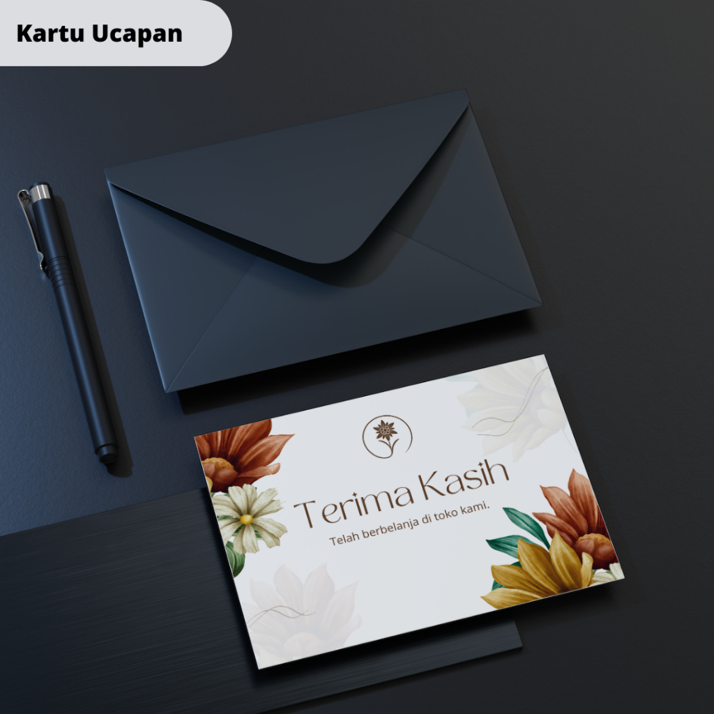 

Kartu Ucapan Terimakasih / Tank You Card / 1 Sisi - 2 Sisi
