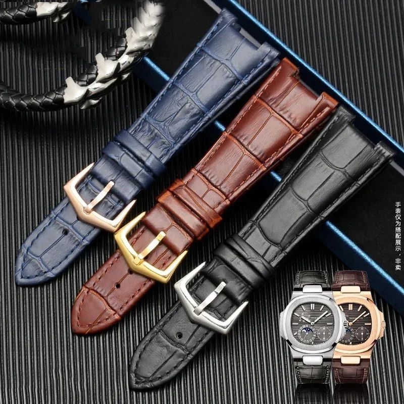 Tali Jam Tangan Patek Philippe Nautilus Strap Watch Patek Philippe Nautilus Kulit Strap Tali Jam Tan