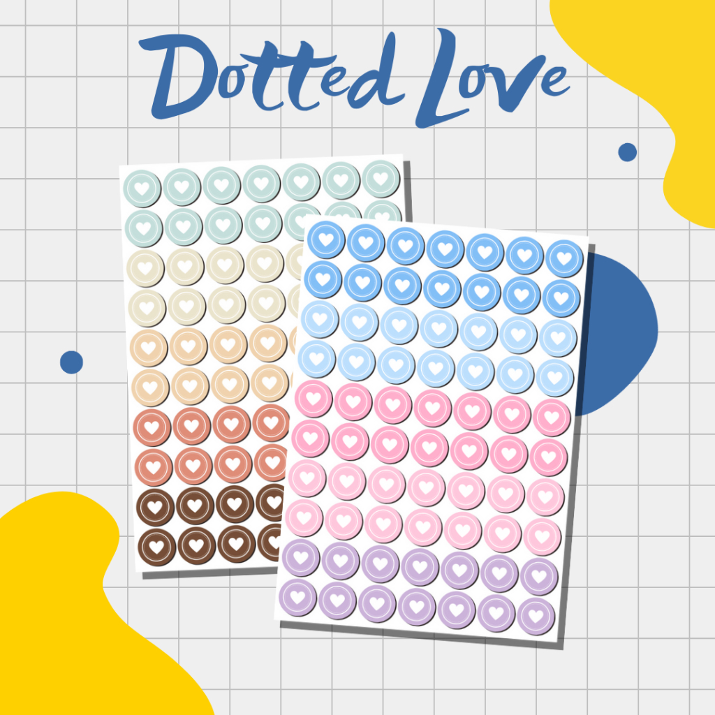 

Sticker Journal Dotted Love / Stiker Jurnal Dotted Love / Sticker Love / Sticker Love Aesthetic / Stiker Estetik Love