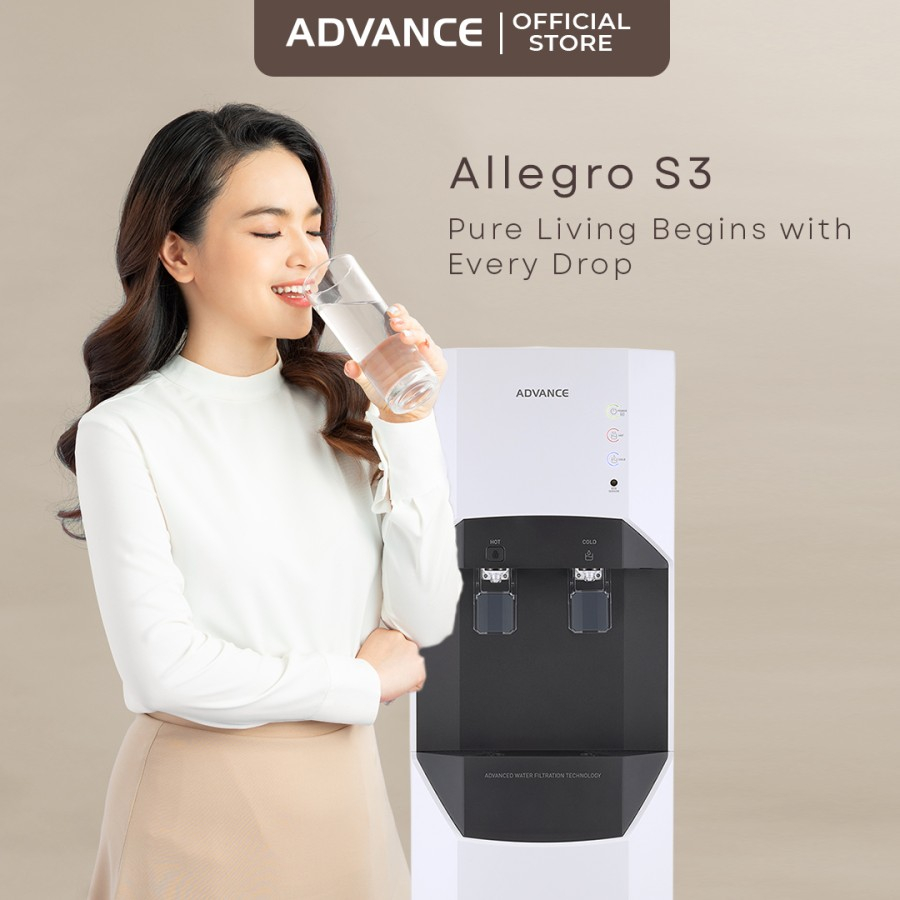 ADVANCE Allegro S3 Water Purifier Reverse Osmosis Dispenser Tanpa Galon filter air kran