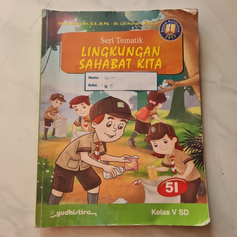 BUKU SERI TEMATIK KELAS 5 V SD MI 5I YUDHISTIRA K13 KURIKULUM 2013 BEKAS