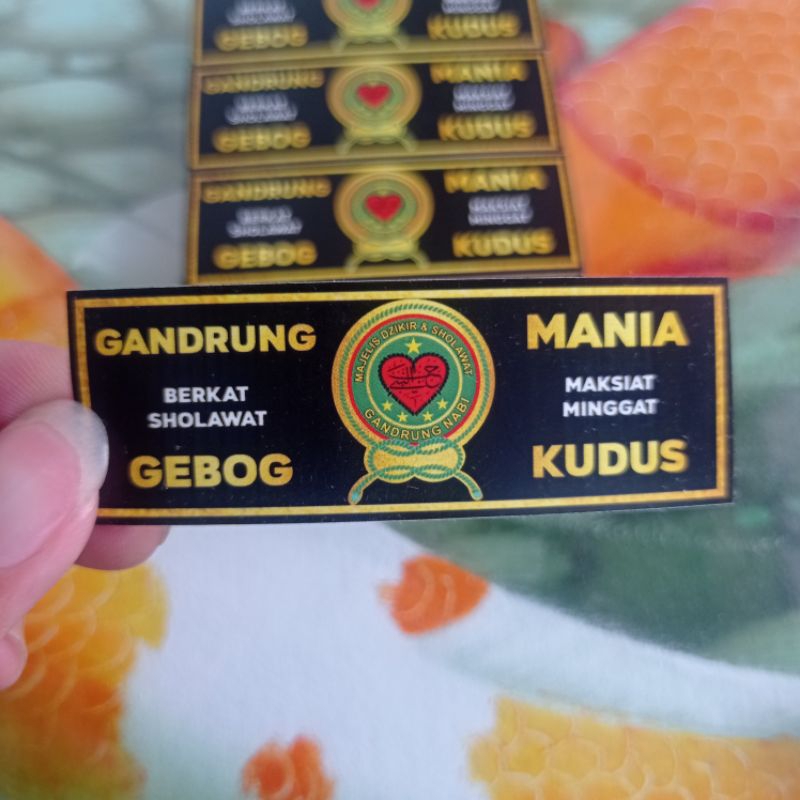 

(Minimal Order 10 pcs) Stiker Gandrung Mania Logo di Tengah Vynil/Hologram, Tahan Air, Tahan Lama