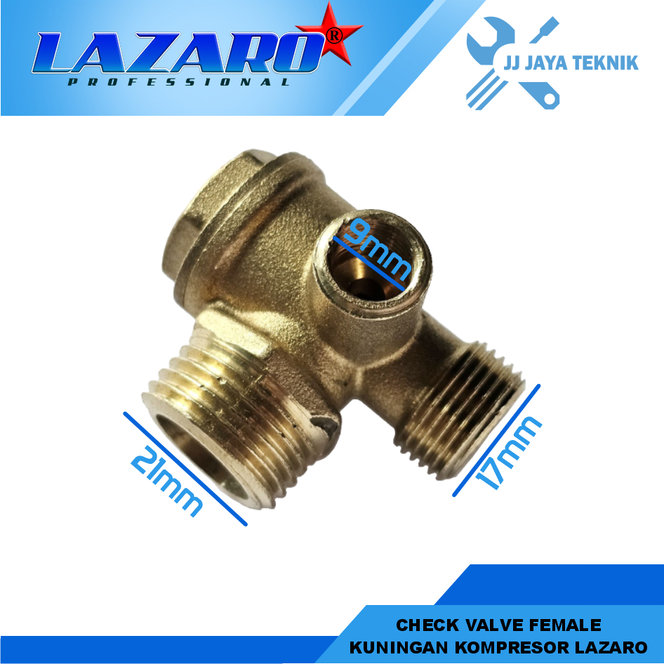 Sparepart Kompresor Check Valve Female Kuningan Kompresor Lazaro