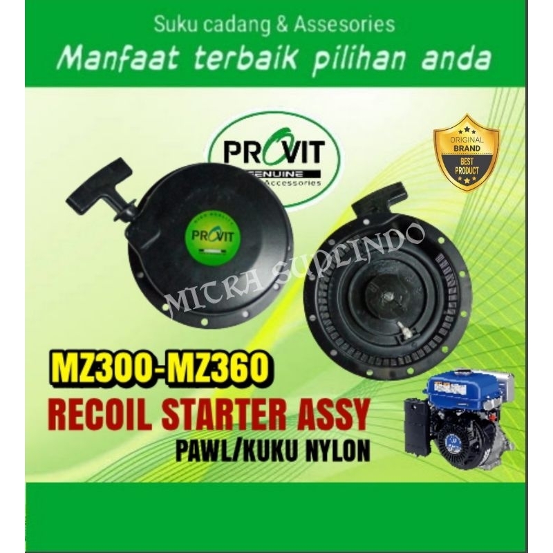 MZ300/MZ360 Recoil Starter assy Kuku Nylon/Plastik mesin bensin model YAMAHA