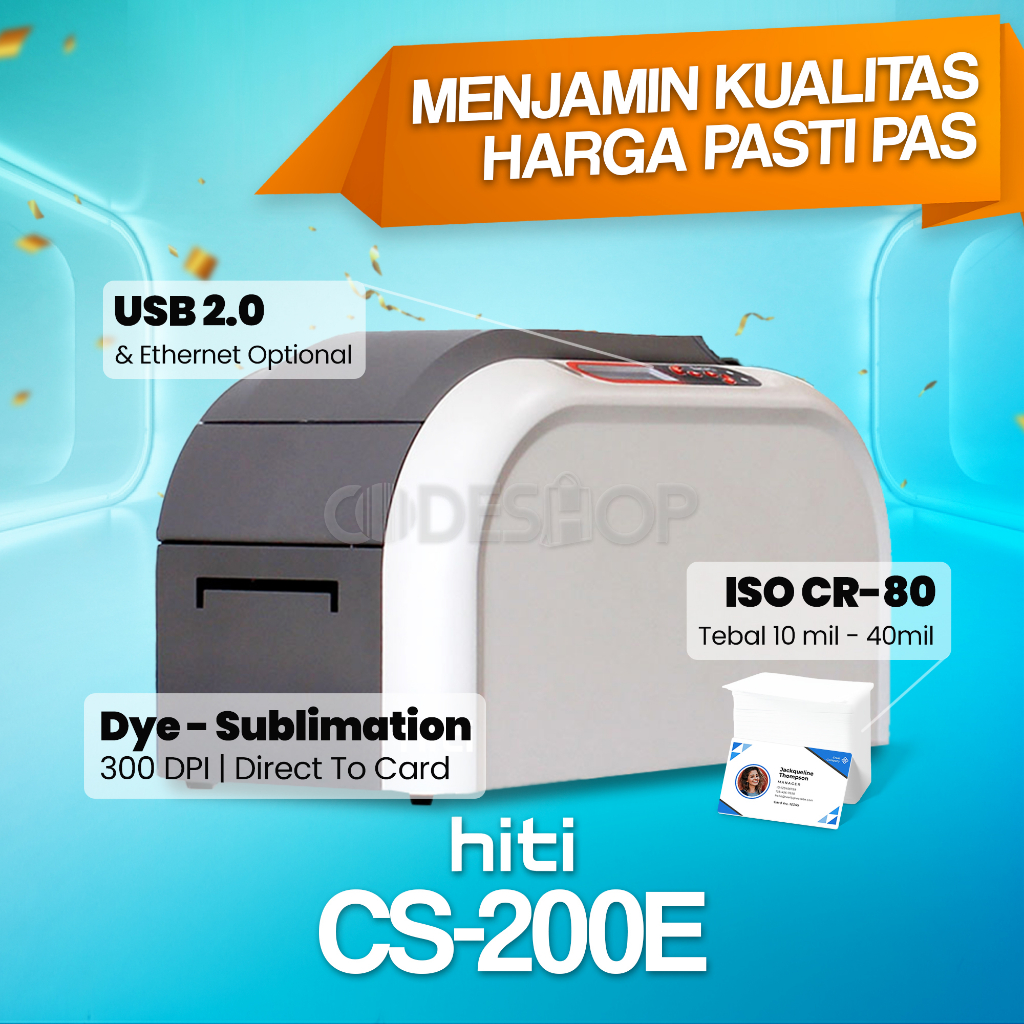 ID Card Printer HITI CS-200E Printer Kartu HITI CS 200 Printer Member Karyawan