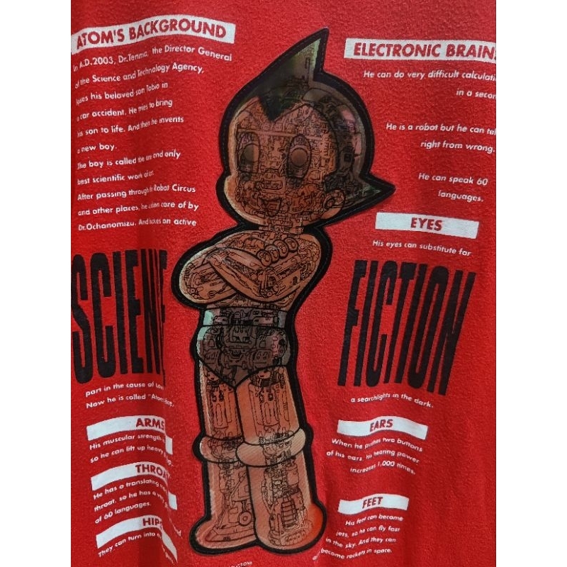 Kaos Astroboy 3D Hologram Jepang build up tanpa jahitan samping original