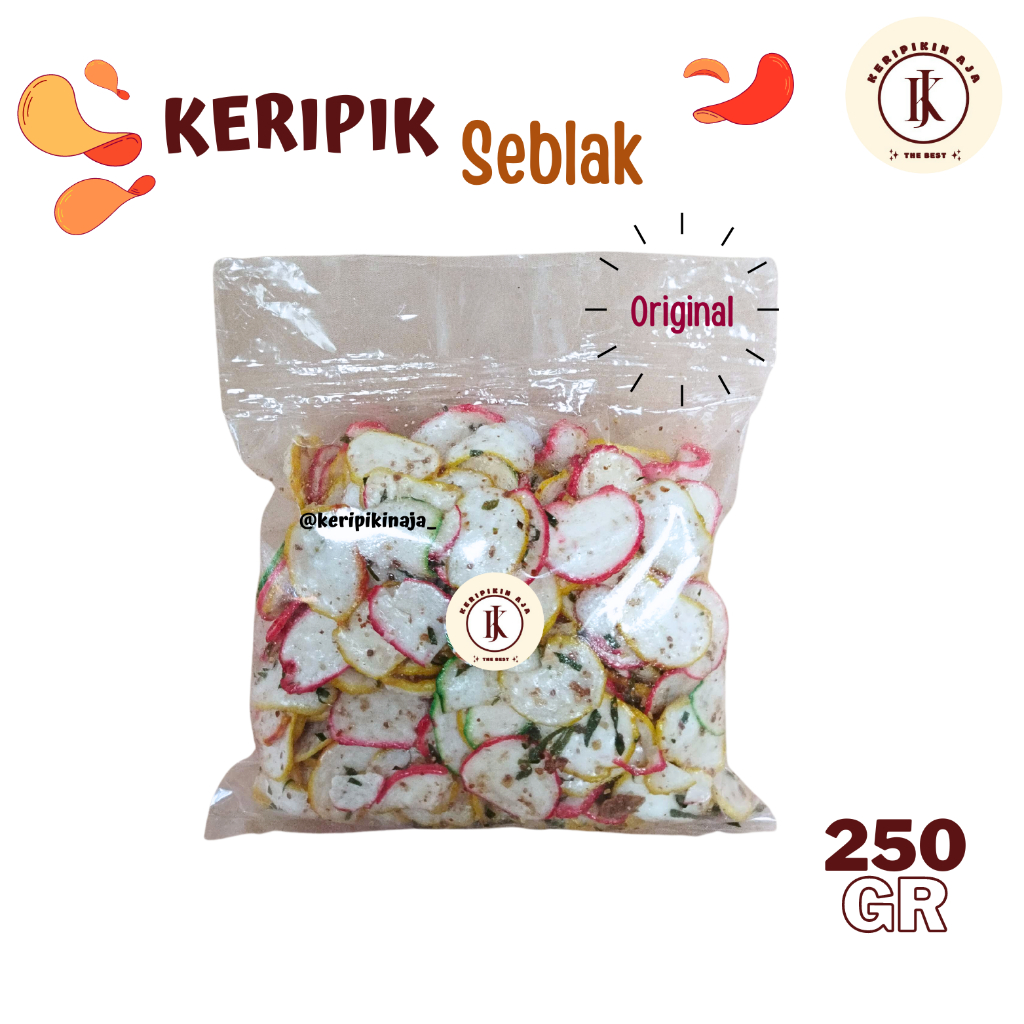 

Kerupuk Seblak Keripik Seblak Original Tidak Pedas Gurih Asin Sebring Seblak Kering daun jeruk (keripik bantet) isi 250gr